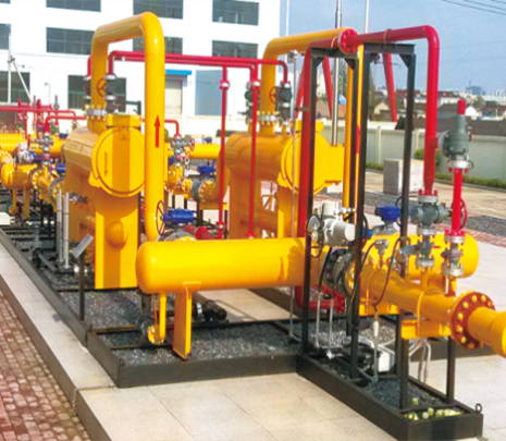 Natural gas pressure reducing station