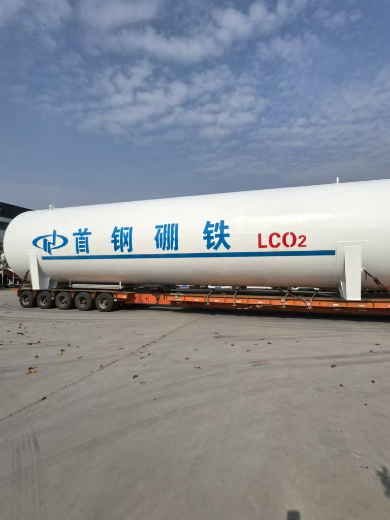 carbon dioxide storage tanks