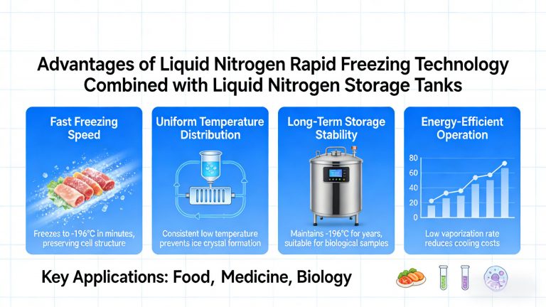 Advantages of the liquid nitrogen rapid freezing technology in conjunction with liquid nitrogen storage tanks