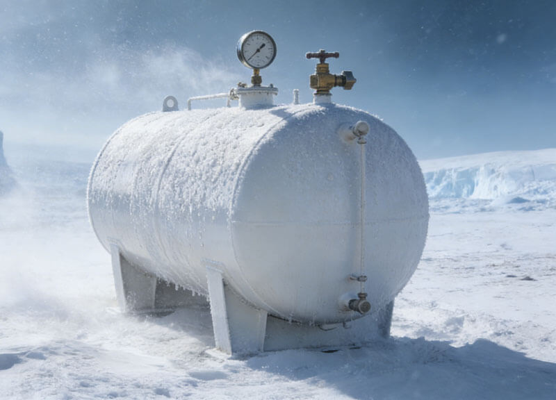 Cold environment low temperature storage tank
