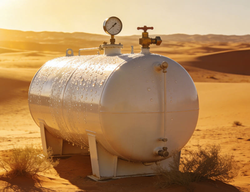 Hot environment low temperature storage tank