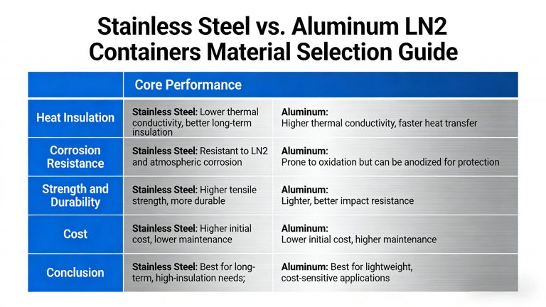 Stainless Steel vs Aluminum LN2 Containers