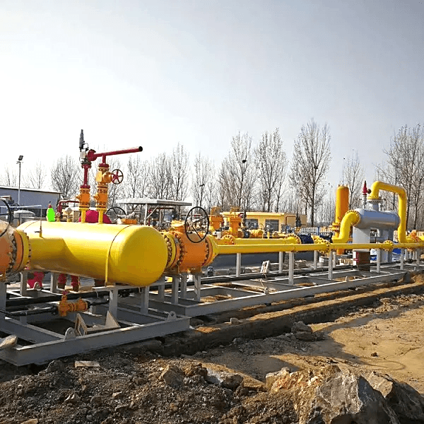 Natural gas pressure reduction station