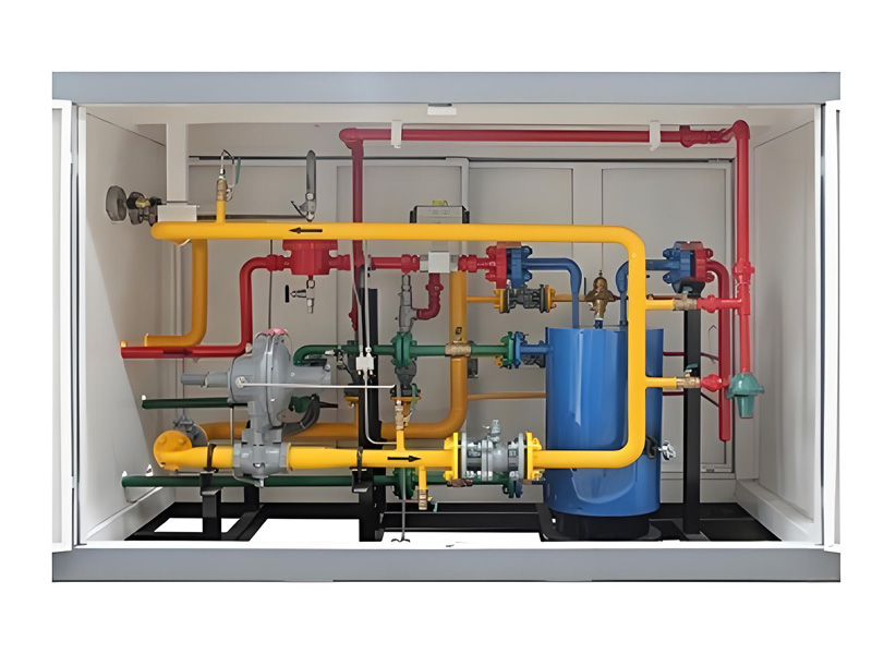 Natural gas pressure regulating unit