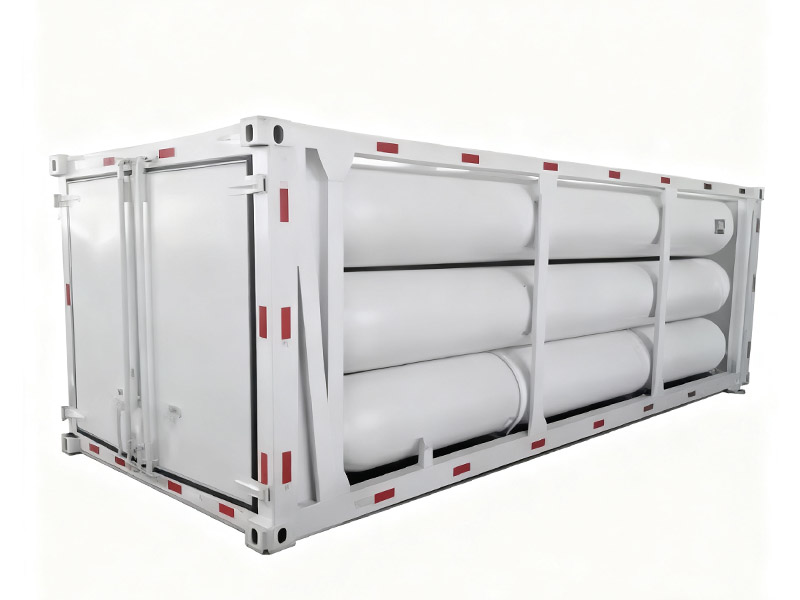 Tube skid container